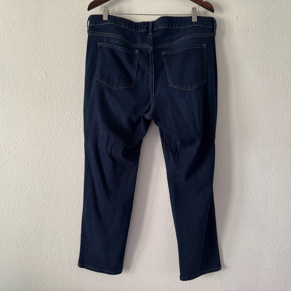 Old Navy Power Straight Plus Size 14 Short Mid Rise Jeans Minimalist Academia - Picture 10 of 11